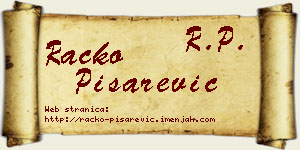 Racko Pisarević vizit kartica